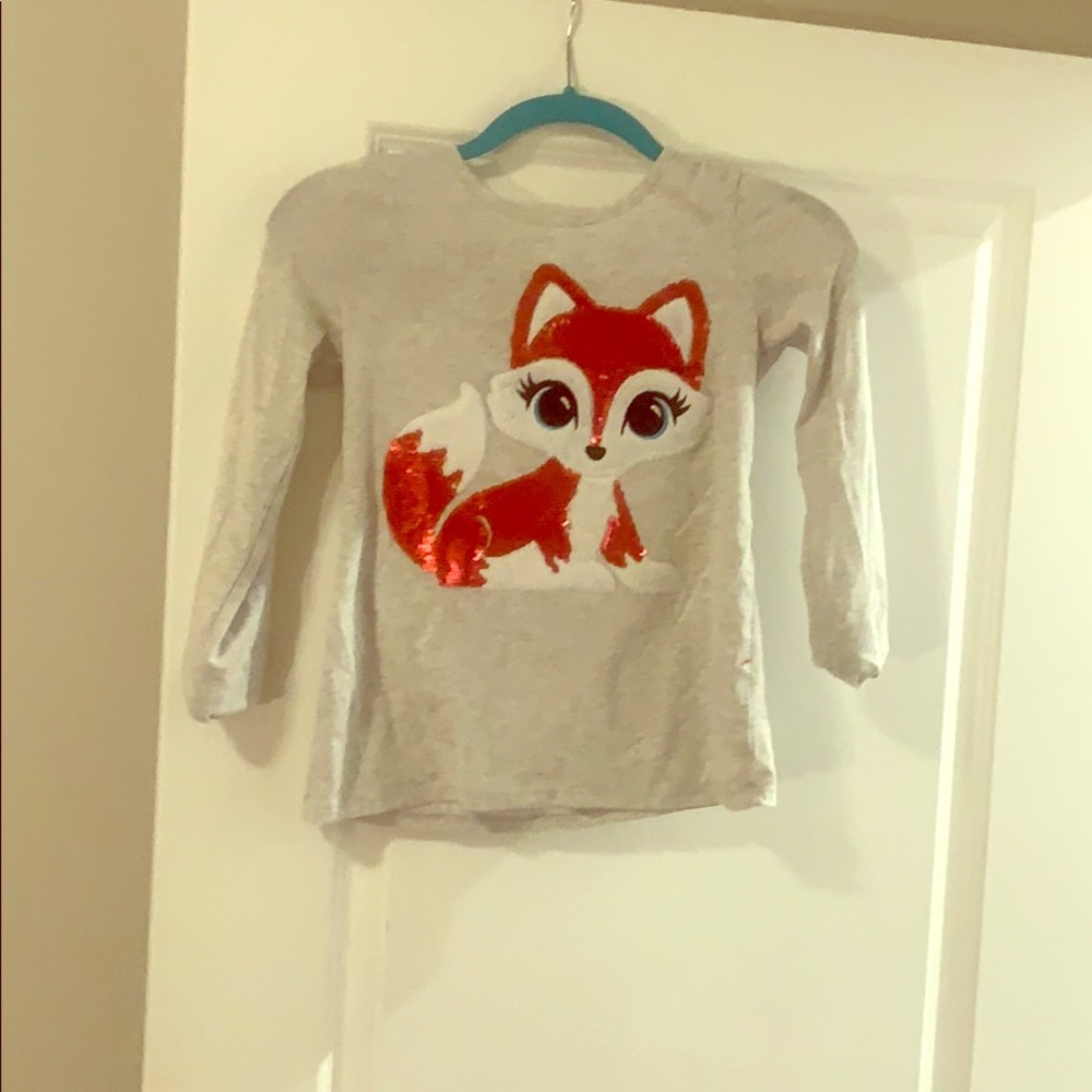 Justice sequin flip shirt 3/5 sleeve. Sz10
